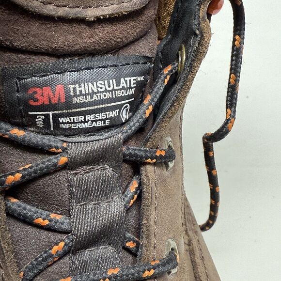 HOSS Hudson Composite Toe Work Boots Mens 9 Brown Leather Insulated Waterproof - Picture 5 of 16